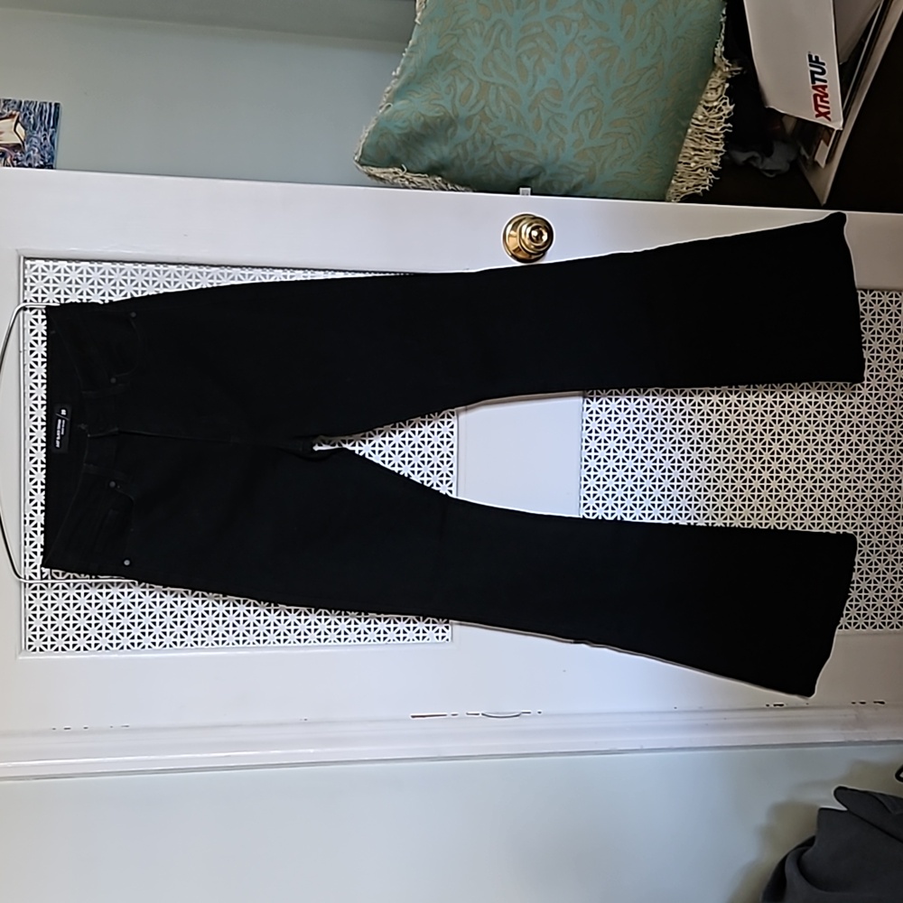 Just black denim jeans, bell bottom classics